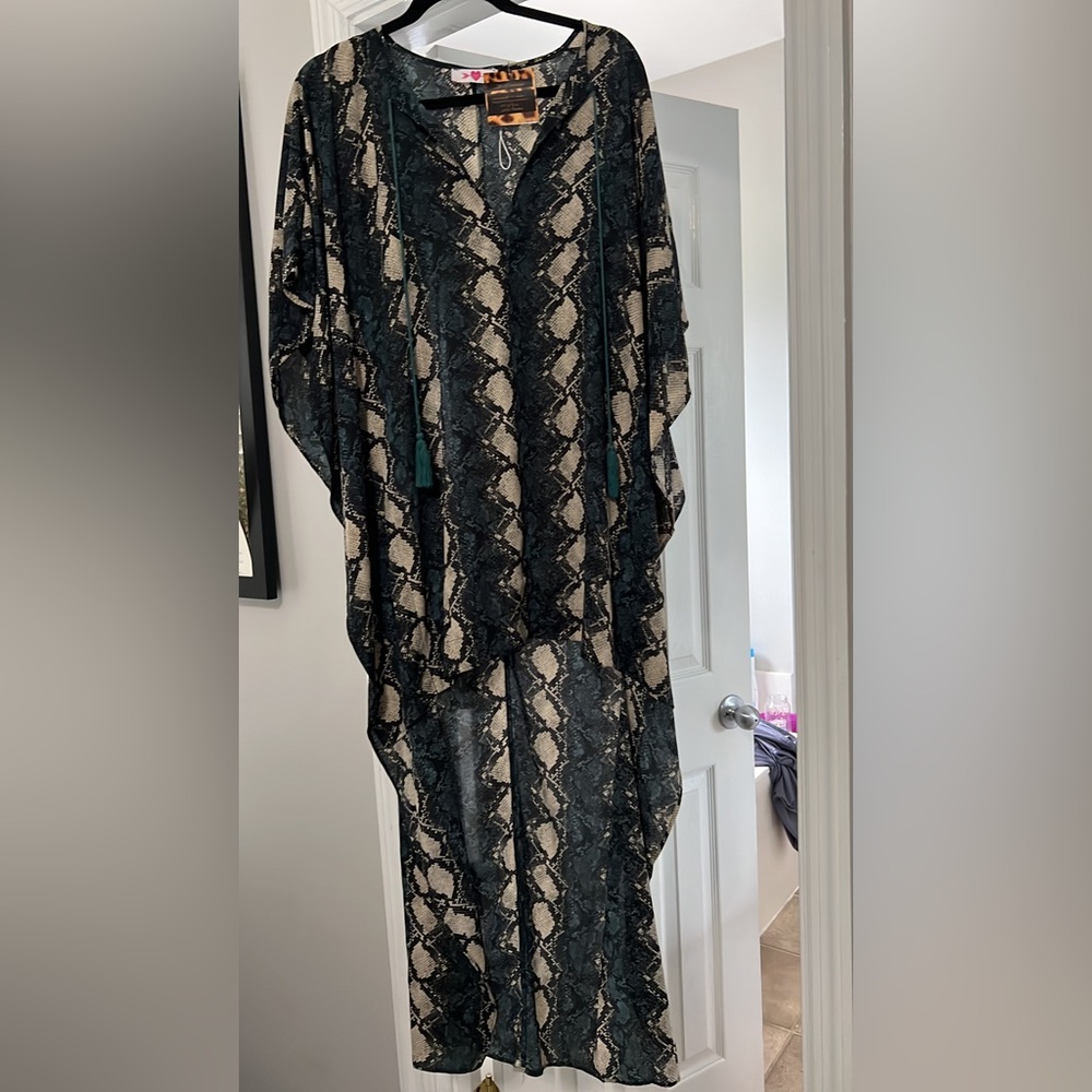 High low dress snakeskin coverup